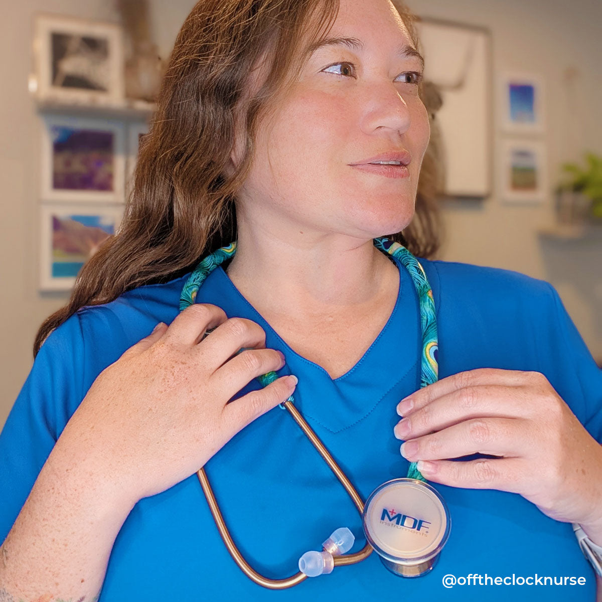 MDF Instruments MDF797TPKRG ProCardial® Titanium Cardiology Stethoscope - Peacock/Rose Gold