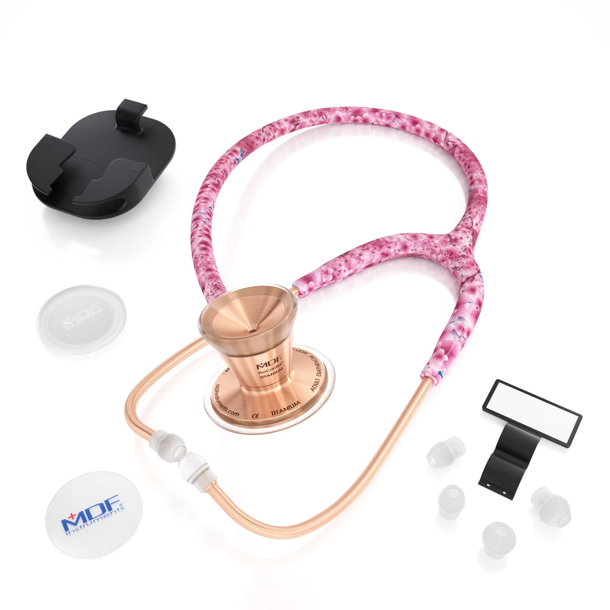 MDF Instruments MDF797TSARG ProCardial® Titanium Cardiology Stethoscope - Sakura/Rose Gold