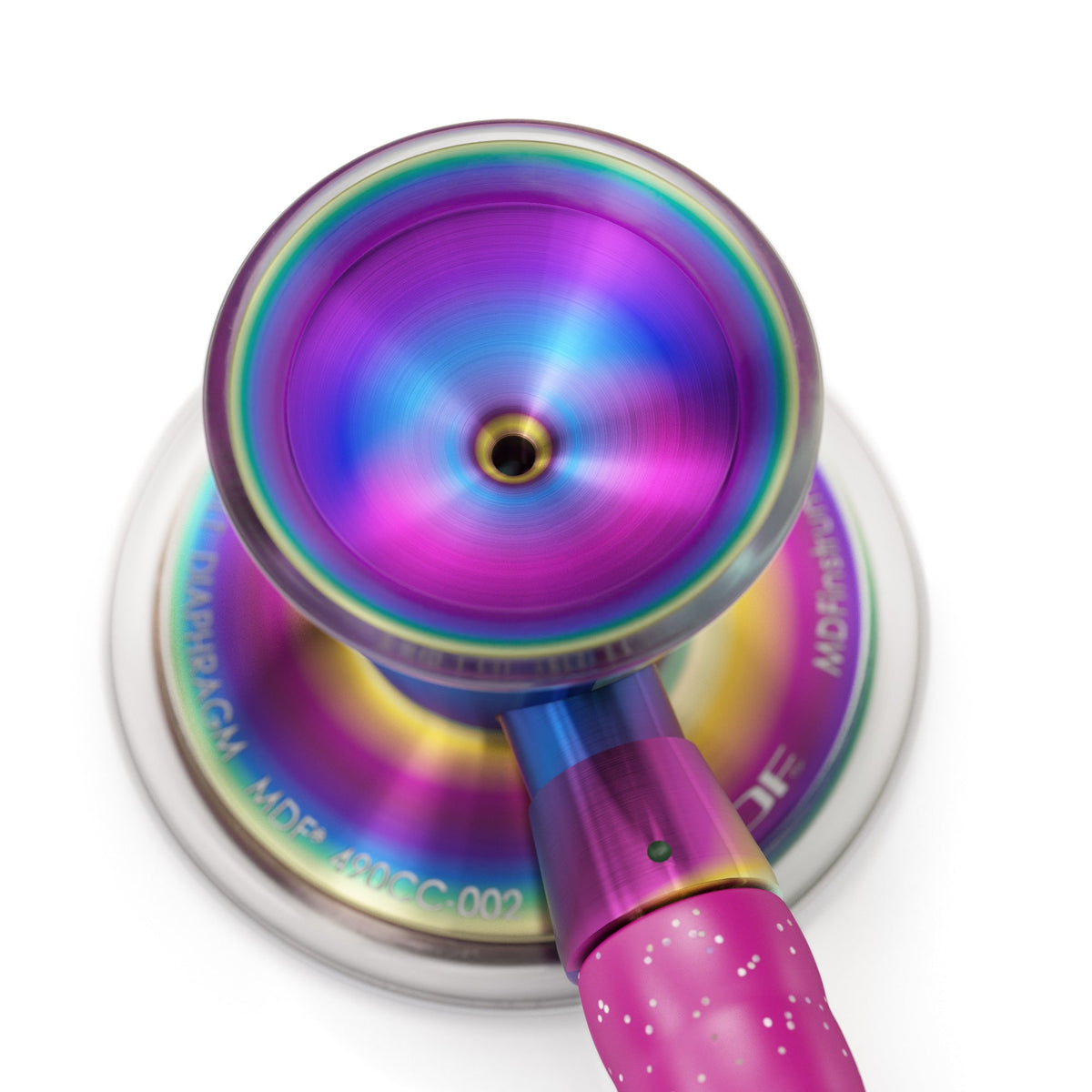 MDF Instruments MDF797TGL32KL ProCardial® Titanium Cardiology Stethoscope - Bright Pink Glitter/Kaleidoscope