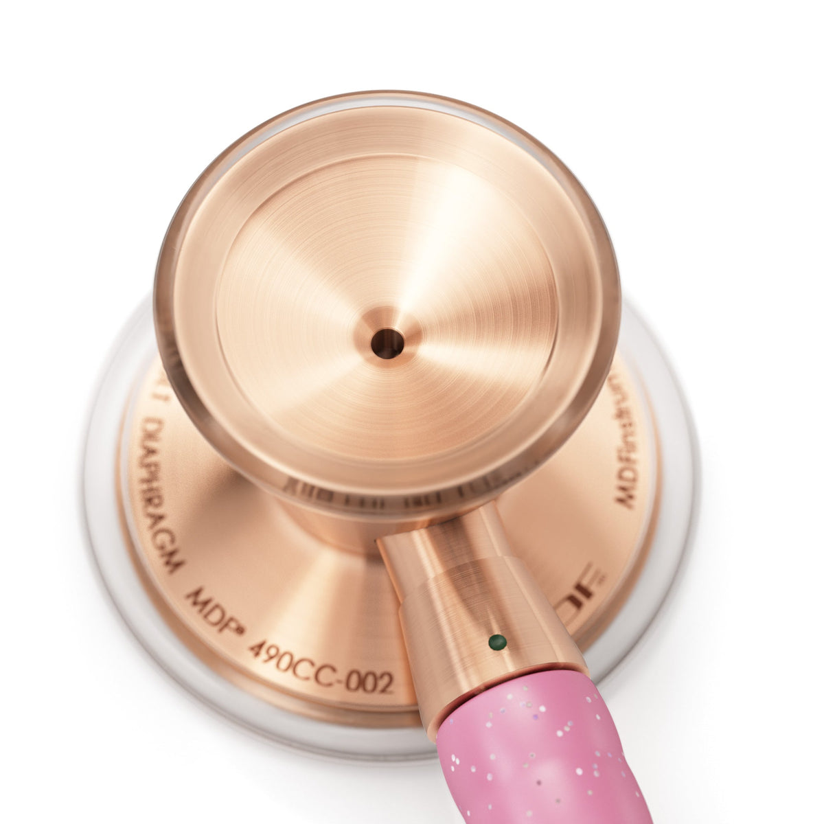 MDF Instruments MDF797TGL01RG ProCardial® Titanium Cardiology Stethoscope - Light Pink Glitter/Rose Gold