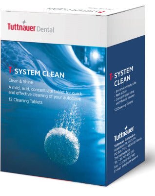 Tuttnauer TSC (5+ Cases) T-System Clean Tablets, 5 or more (12 Boxes of 12 Tablets)