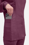 MDF Instruments CK-WW310-WIN-3XL Cherokee Workwear Revolution Women's Snap Front Scrub Jacket - Wine, 3XL
