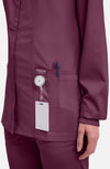 MDF Instruments CK-WW310-WIN-3XL Cherokee Workwear Revolution Women's Snap Front Scrub Jacket - Wine, 3XL