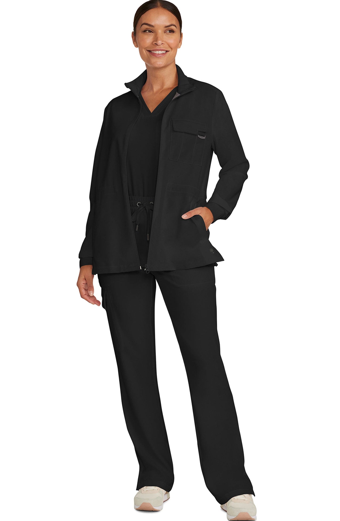 MDF Instruments HH-HH360-BLK-XS Healing Hands Quest Brook Women's Zip Front Utility Jacket - Black, XS