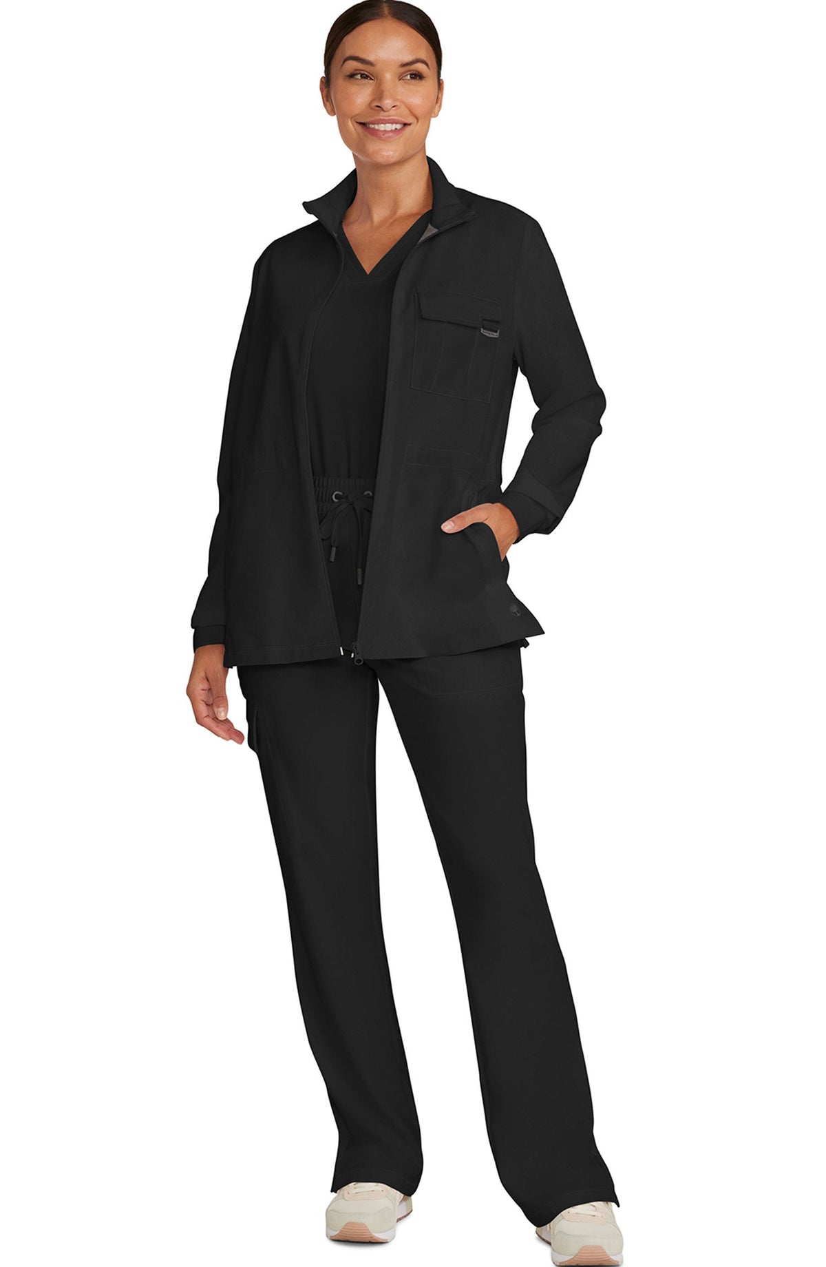 MDF Instruments HH-HH360-BLK-M Healing Hands Quest Brook Women's Zip Front Utility Jacket - Black, M