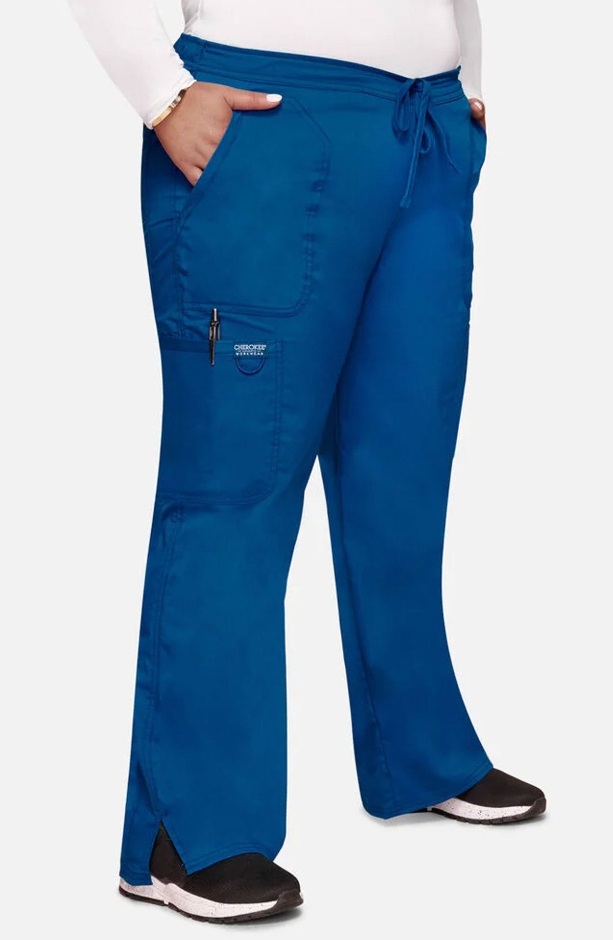 MDF Instruments CK-WW120P-ROY-MP Cherokee Workwear Revolution Women's Cargo Scrub Pants - Royal Blue, MP