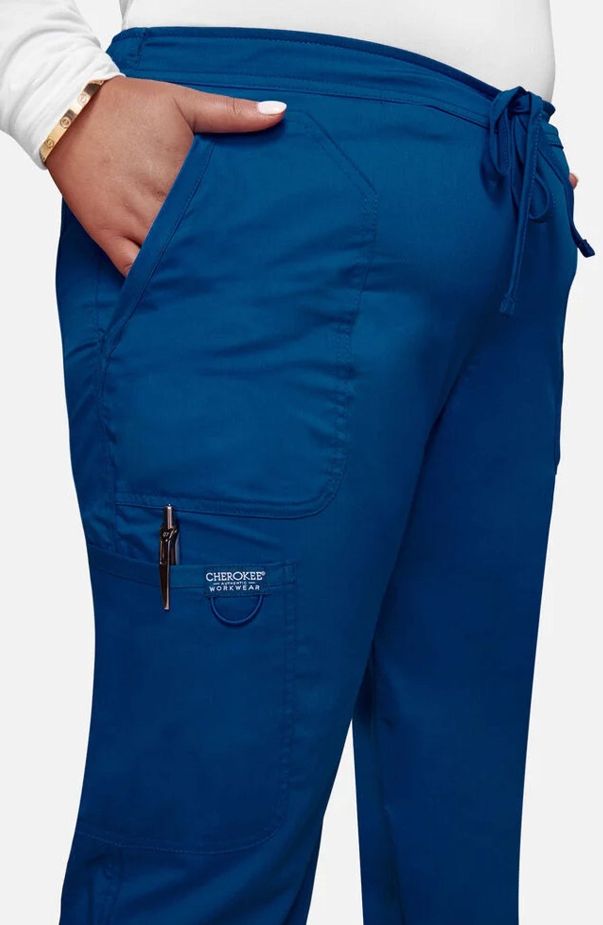 MDF Instruments CK-WW120-ROY-2XL Cherokee Workwear Revolution Women's Cargo Scrub Pants - Royal Blue, 2XL