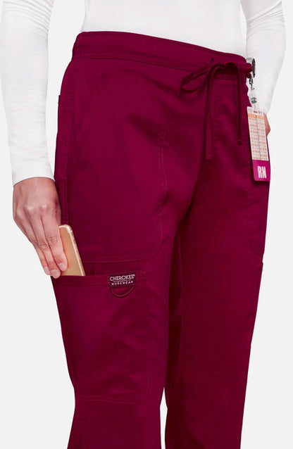 MDF Instruments CK-WW120P-WIN-SP Cherokee Workwear Revolution Women's Cargo Scrub Pants - Wine, SP