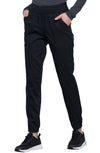 MDF Instruments CK-WW011-BLK-MT Cherokee Workwear Revolution Women's Natural-Rise Jogger Scrub Pants - Black, MT