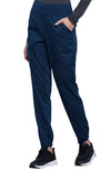 MDF Instruments CK-WW011-NAV-2XL Cherokee Workwear Revolution Women's Natural-Rise Jogger Scrub Pants - Navy, 2XL