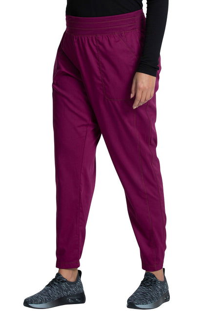 MDF Instruments CK-WW011-WIN-XL Cherokee Workwear Revolution Women's Natural-Rise Jogger Scrub Pants - Wine, XL