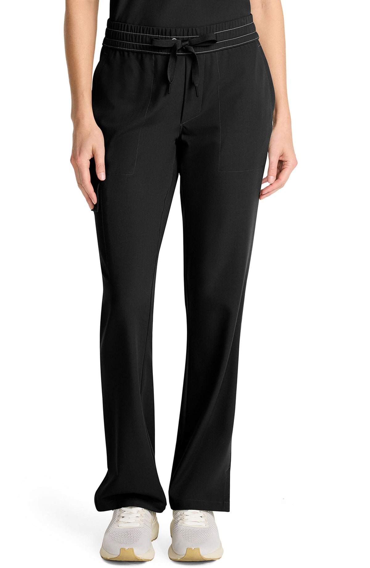 MDF Instruments HH-HH153-BLK-SP Healing Hands Quest Brandy Women's Straight Leg Cargo Scrub Pants - Black, SP