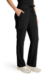 MDF Instruments HH-HH153-BLK-2XLT Healing Hands Quest Brandy Women's Straight Leg Cargo Scrub Pants - Black, 2XLT