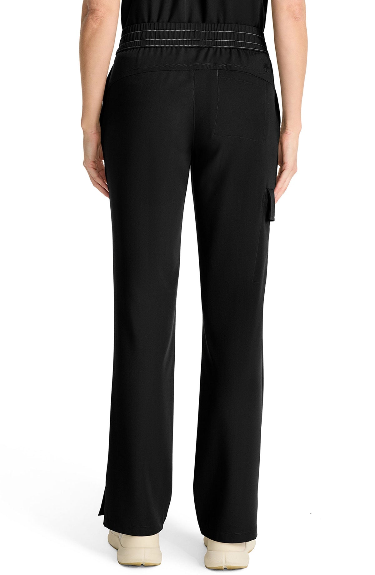 MDF Instruments HH-HH153-BLK-XLP Healing Hands Quest Brandy Women's Straight Leg Cargo Scrub Pants - Black, XLP