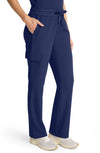 MDF Instruments HH-HH153-NAV-MT Healing Hands Quest Brandy Women's Straight Leg Cargo Scrub Pants - Navy, MT