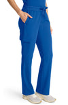 MDF Instruments HH-HH153-ROY-XS Healing Hands Quest Brandy Women's Straight Leg Cargo Scrub Pants - Royal Blue, XS