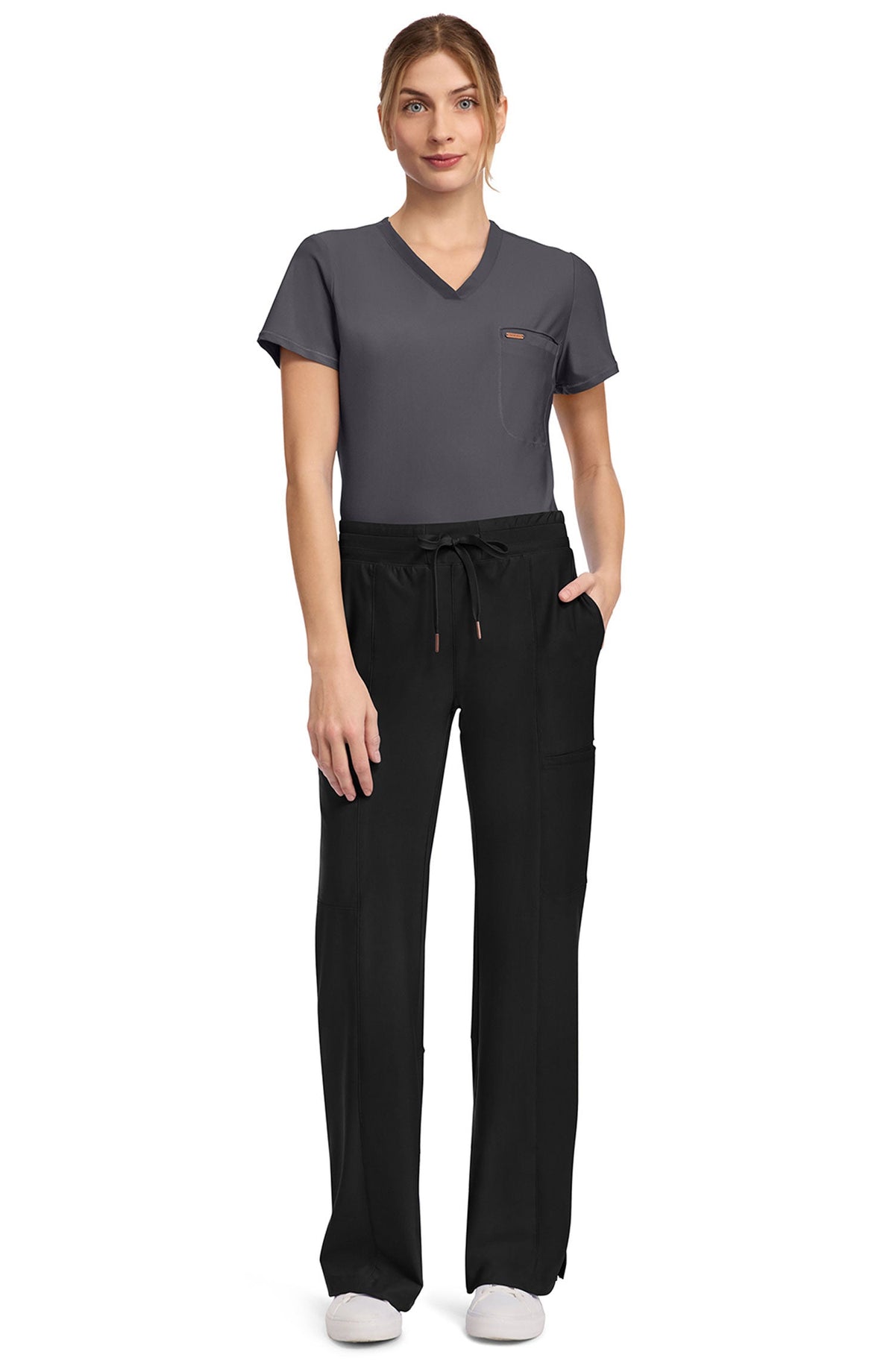 MDF Instruments CK-CK026-BLK-MP Cherokee Form Women's Wide Leg Scrub Pants - Black, MP
