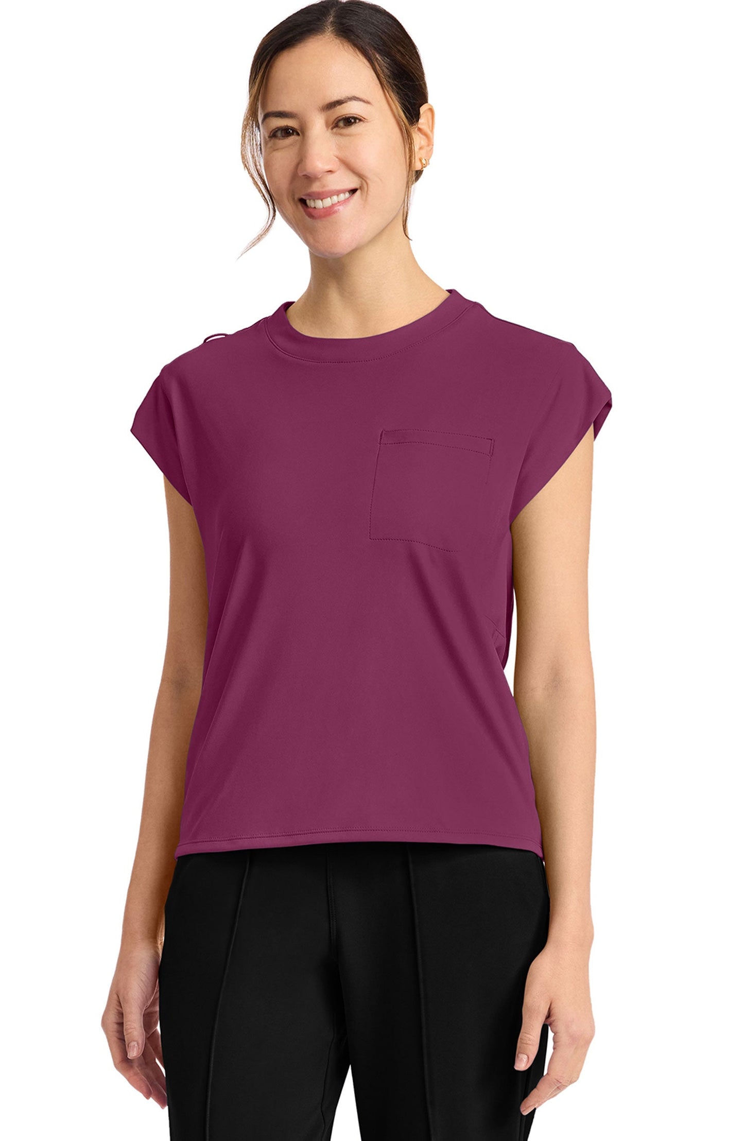 MDF Instruments CK-CK162-WIN-3XL Cherokee Achieve Women's Crew Neck Scrub Top - Wine, 3XL
