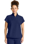 MDF Instruments HH-HH752-NAV-XS Healing Hands Quest Bella Women's Quarter Zip Scrub Top - Navy, XS