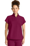 MDF Instruments HH-HH752-WIN-L Healing Hands Quest Bella Women's Quarter Zip Scrub Top - Wine, L