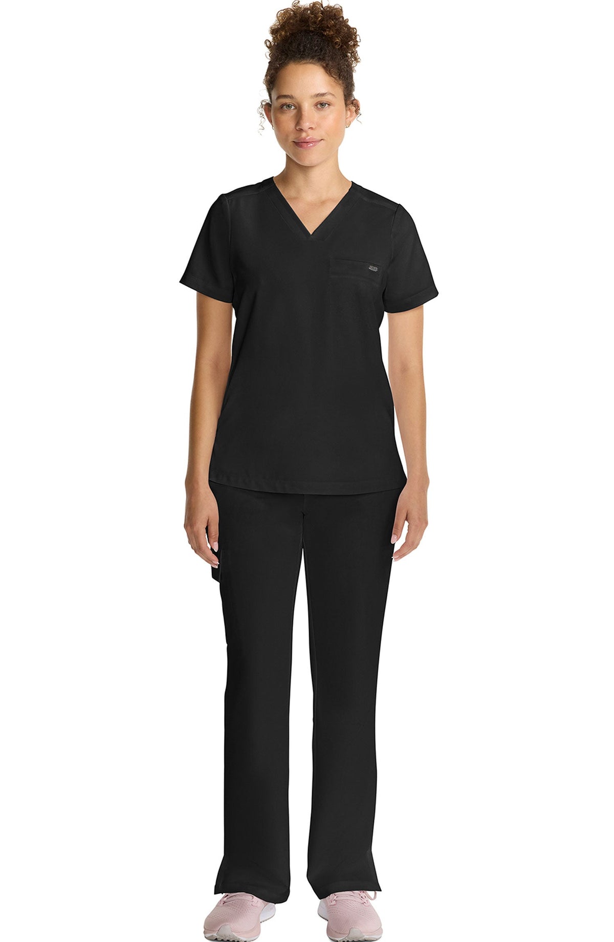 MDF Instruments HH-HH755-BLK-2XL Healing Hands Quest Billie Women's Tuck-In V-Neck Scrub Top - Black, 2XL