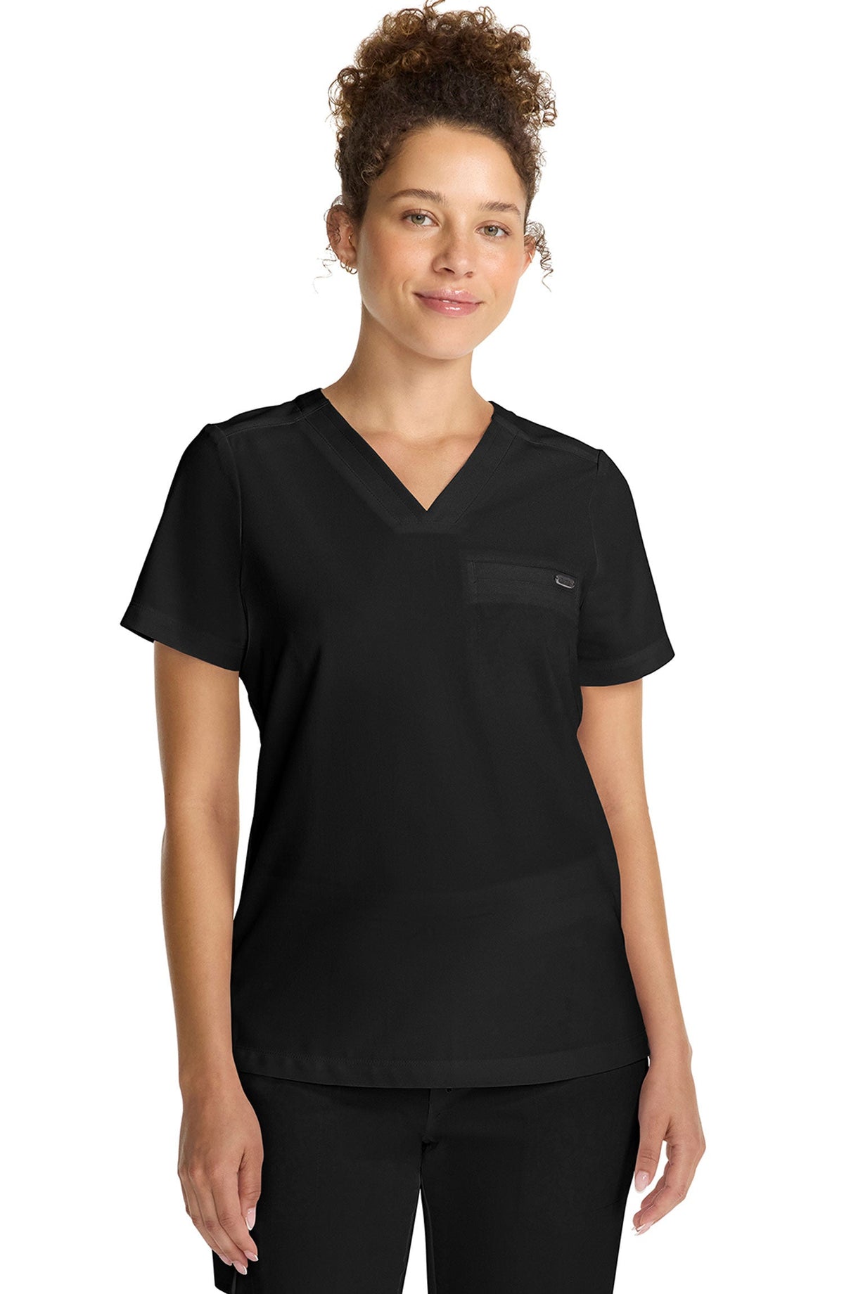 MDF Instruments HH-HH755-BLK-2XL Healing Hands Quest Billie Women's Tuck-In V-Neck Scrub Top - Black, 2XL