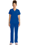 MDF Instruments HH-HH755-ROY-M Healing Hands Quest Billie Women's Tuck-In V-Neck Scrub Top - Royal Blue, M