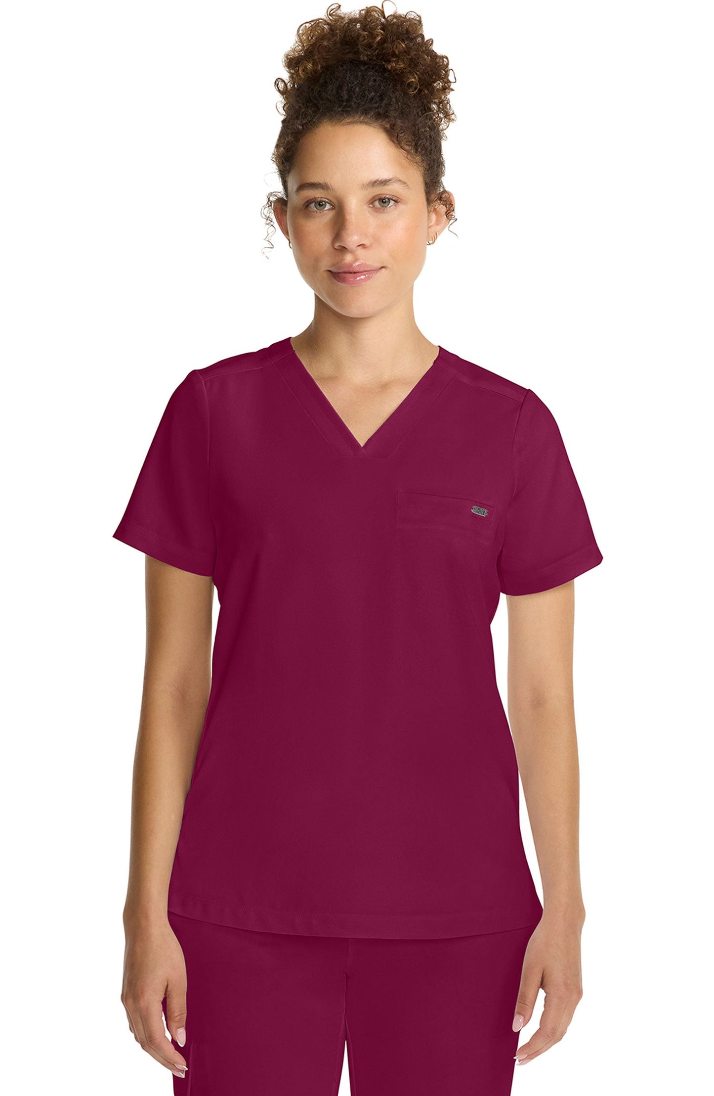 MDF Instruments HH-HH755-WIN-S Healing Hands Quest Billie Women's Tuck-In V-Neck Scrub Top - Wine, S