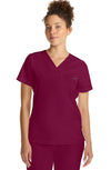 MDF Instruments HH-HH755-WIN-3XL Healing Hands Quest Billie Women's Tuck-In V-Neck Scrub Top - Wine, 3XL