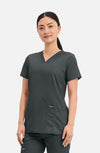 MDF Instruments CK-WW620-BLK-L Cherokee Workwear Revolution Women's V-Neck Scrub Top - Black, L