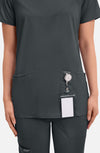 MDF Instruments CK-WW620-BLK-S Cherokee Workwear Revolution Women's V-Neck Scrub Top - Black, S