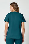 MDF Instruments CK-WW620-CAR-XXS Cherokee Workwear Revolution Women's V-Neck Scrub Top - Caribbean Blue, XXS