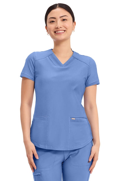 MDF Instruments CK-CK840-CIE-L Cherokee Form Women's V-Neck Scrub Top - Ciel, L