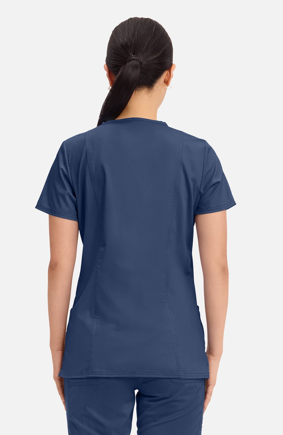 MDF Instruments CK-WW620-NAV-M Cherokee Workwear Revolution Women's V-Neck Scrub Top - Navy, M
