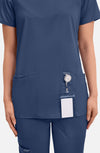 MDF Instruments CK-WW620-NAV-M Cherokee Workwear Revolution Women's V-Neck Scrub Top - Navy, M