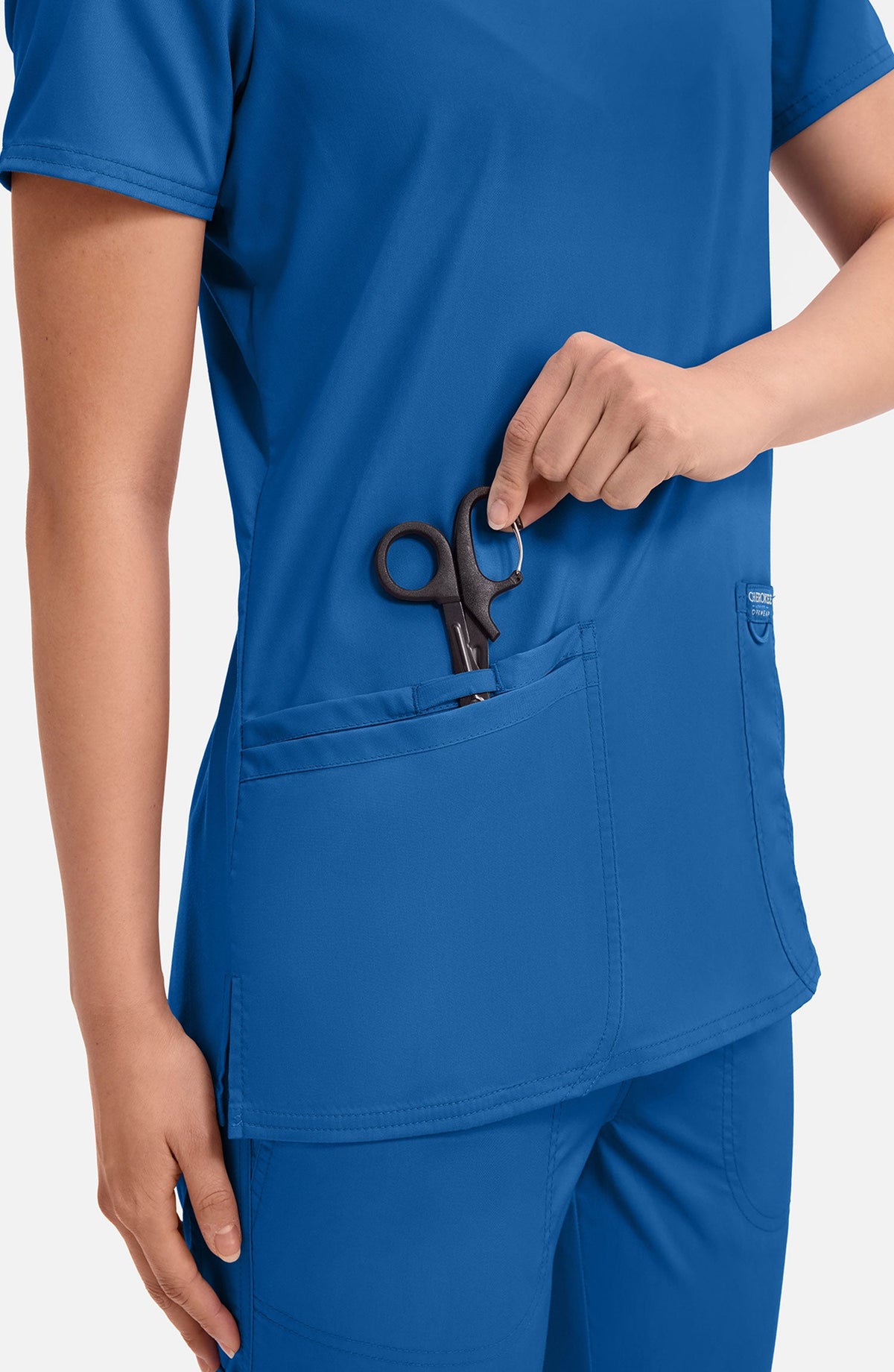 MDF Instruments CK-WW620-ROY-XXS Cherokee Workwear Revolution Women's V-Neck Scrub Top - Royal Blue, XXS