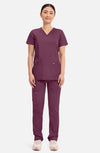 MDF Instruments CK-WW620-WIN-S Cherokee Workwear Revolution Women's V-Neck Scrub Top - Wine, S