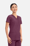 MDF Instruments CK-WW620-WIN-M Cherokee Workwear Revolution Women's V-Neck Scrub Top - Wine, M