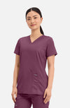 MDF Instruments CK-WW620-WIN-M Cherokee Workwear Revolution Women's V-Neck Scrub Top - Wine, M