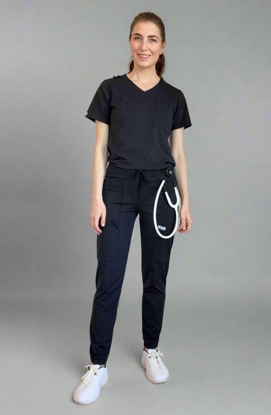 MDF Instruments OU-WO-JG-BL-XLT OliveUs Women's Jogger Pants - Black, XLT
