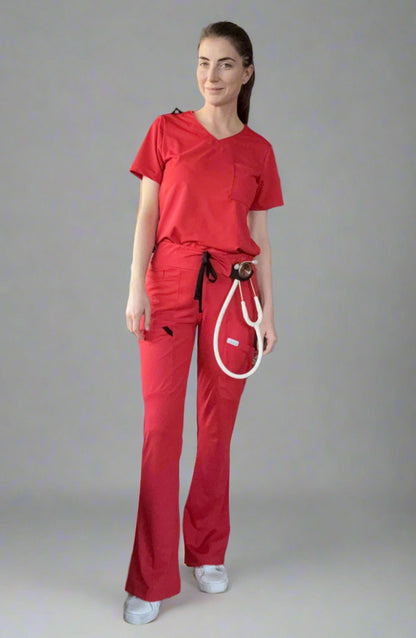 MDF Instruments OU-WO-TT-SC-0XL OliveUs Women's Tuck-In Top - Scarlet, XL