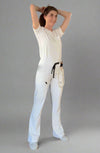 MDF Instruments OU-WO-BT-CW-0XL OliveUs Women's Bootcut Pants - Crystal White, XL
