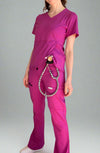MDF Instruments OU-WO-BT-MG-0XL OliveUs Women's Bootcut Pants - Magenta, XL