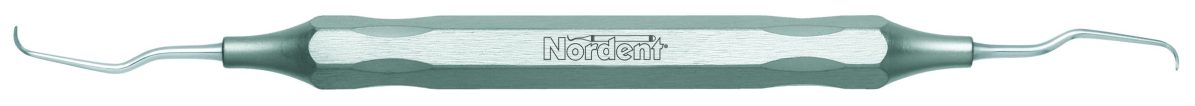 Nordent ESCGR1-2ML Gracey Curette #1-2 (Mini Blade – Long Reach) – Classic – Duralite® Hex Handle