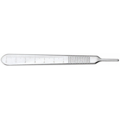 Nordent HB3 #3 Flat Scalpel Blade Handle with Scale - 12.5cm